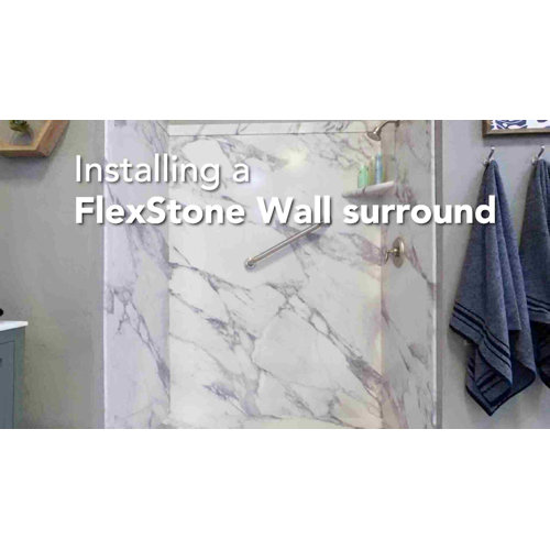 FlexStone Royale 60"W x 36"D x 80"H Alcove Bathtub/Shower Surround